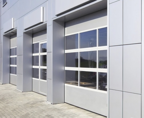 Панорамные ворота Алютех Alutrend в Зеленчукской