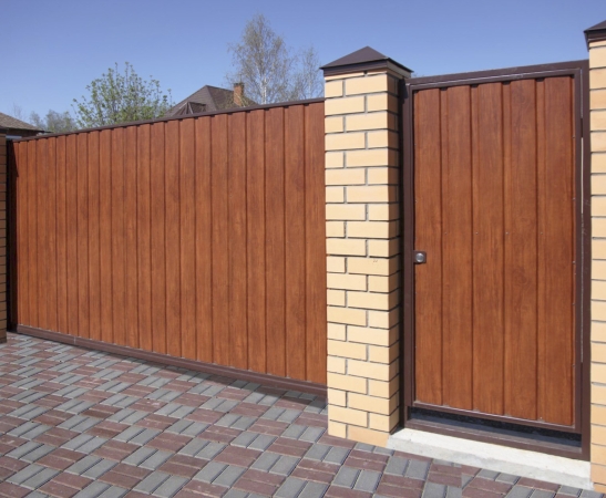 Ворота из металлического сайдинга в Зеленчукской